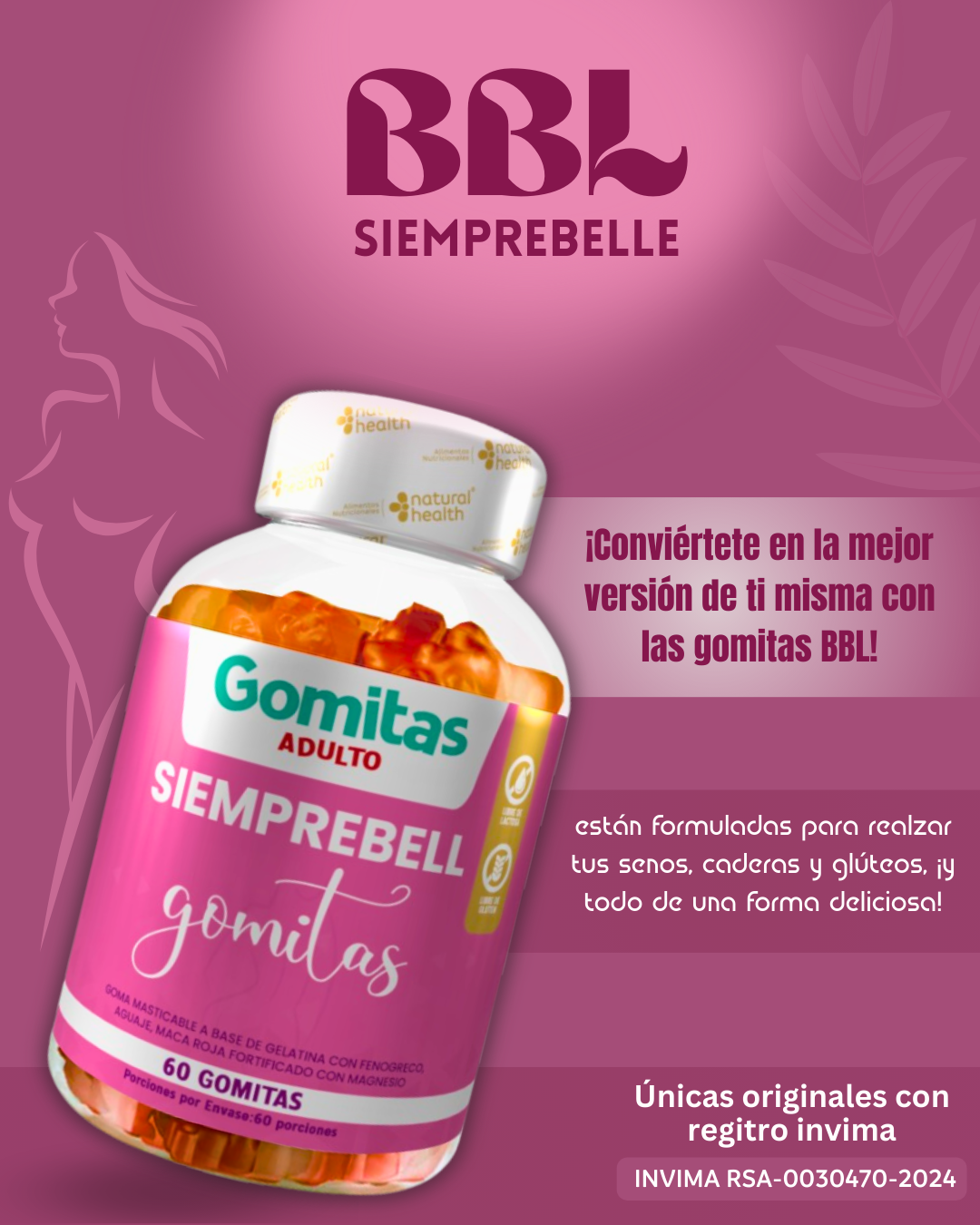 Gomitas Tonificadoras y Aumentadoras de Gluteos