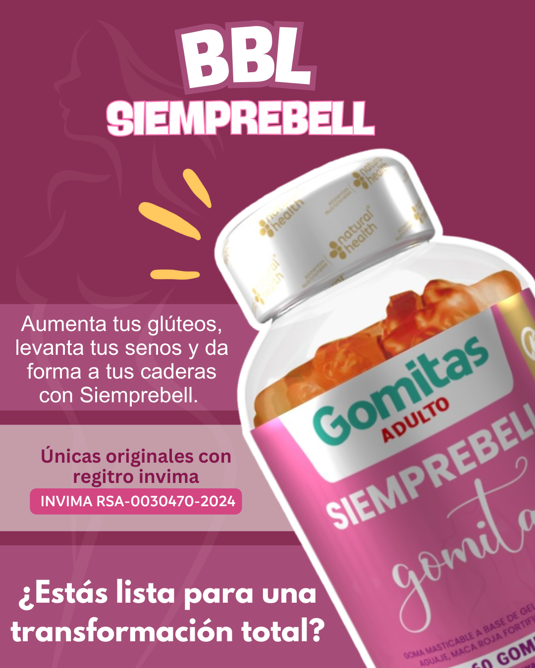 Gomitas Tonificadoras y Aumentadoras de Gluteos